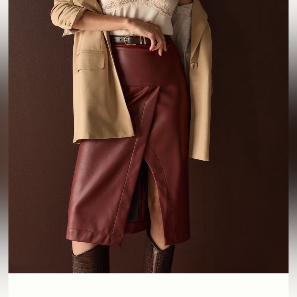 NWT Anthropologie faux leather skirt